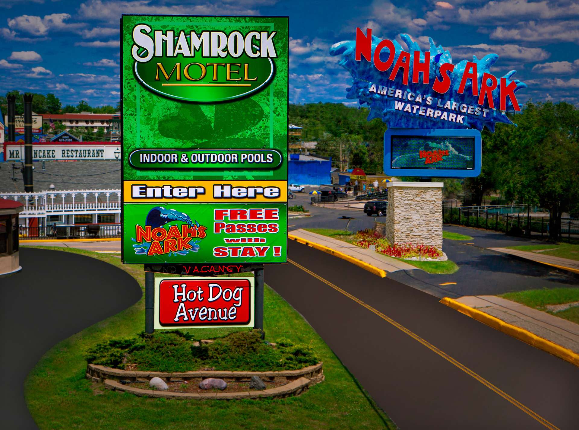 Shamrock Motel is located right across from Noah’s Ark!
