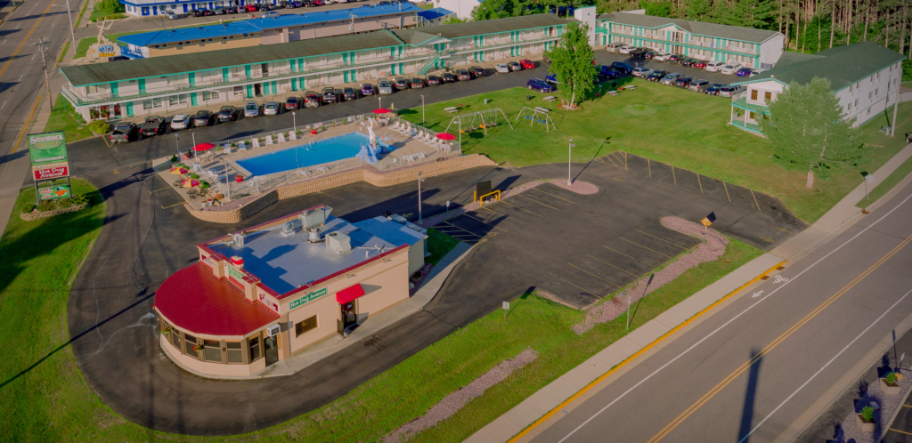 Shamrock Motel aerial view